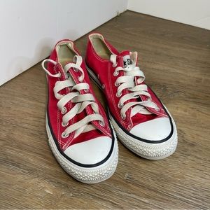 Converse Chuck Taylor All Star Low Top Red Men 5 (W 7) Canvas Shoes With Laces